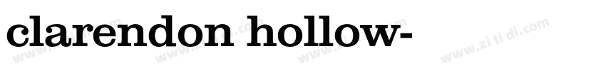 clarendon hollow字体转换